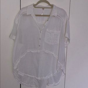 Linen free people t-shirt